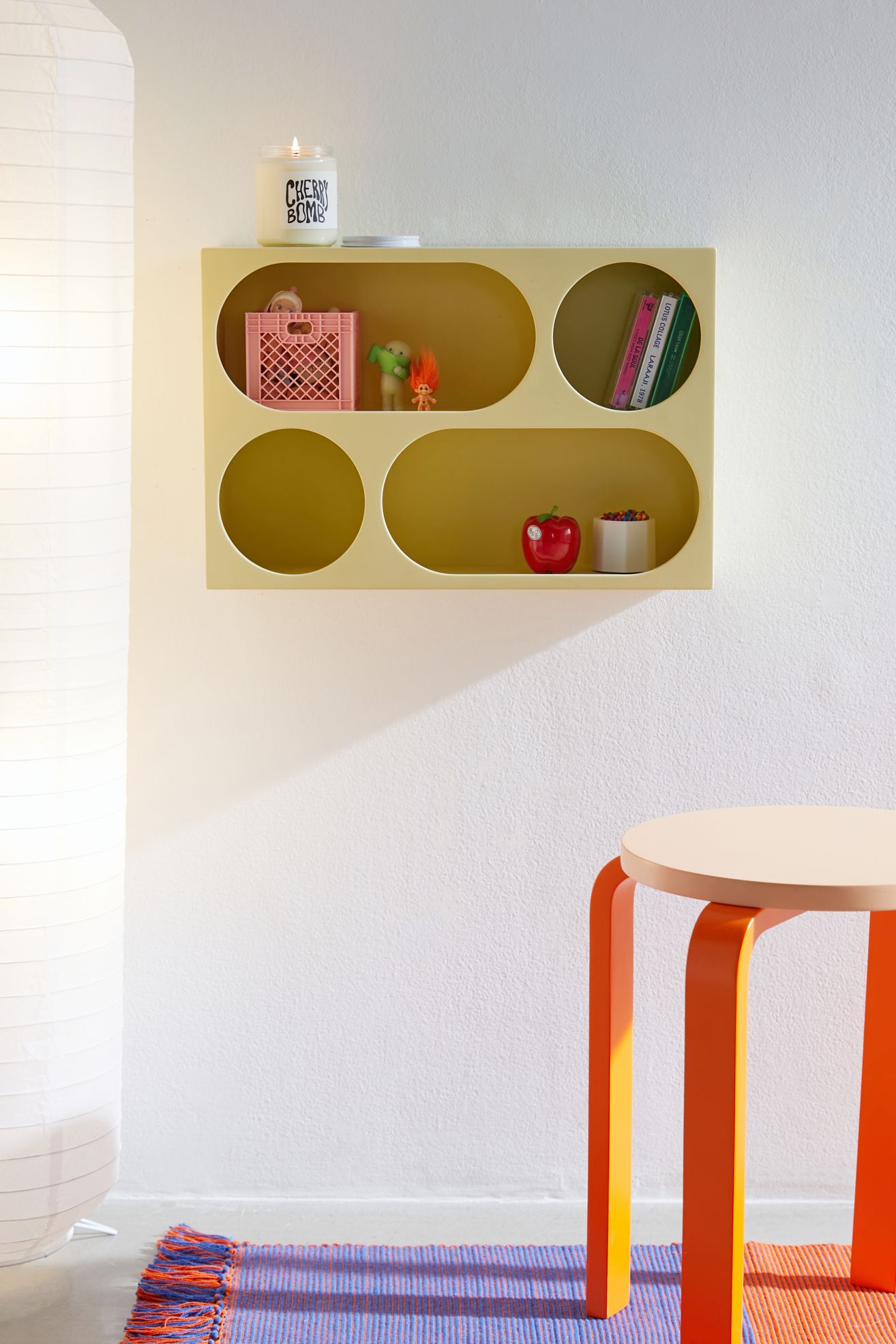 Ebba Mini Wall Shelf - Yellow, ONE SIZE