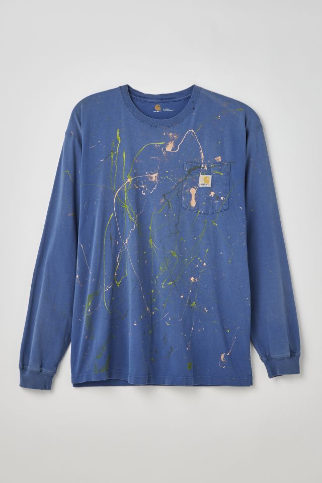 Vintage Paint Splatter Carhartt Long Sleeve Tee | Urban Outfitters