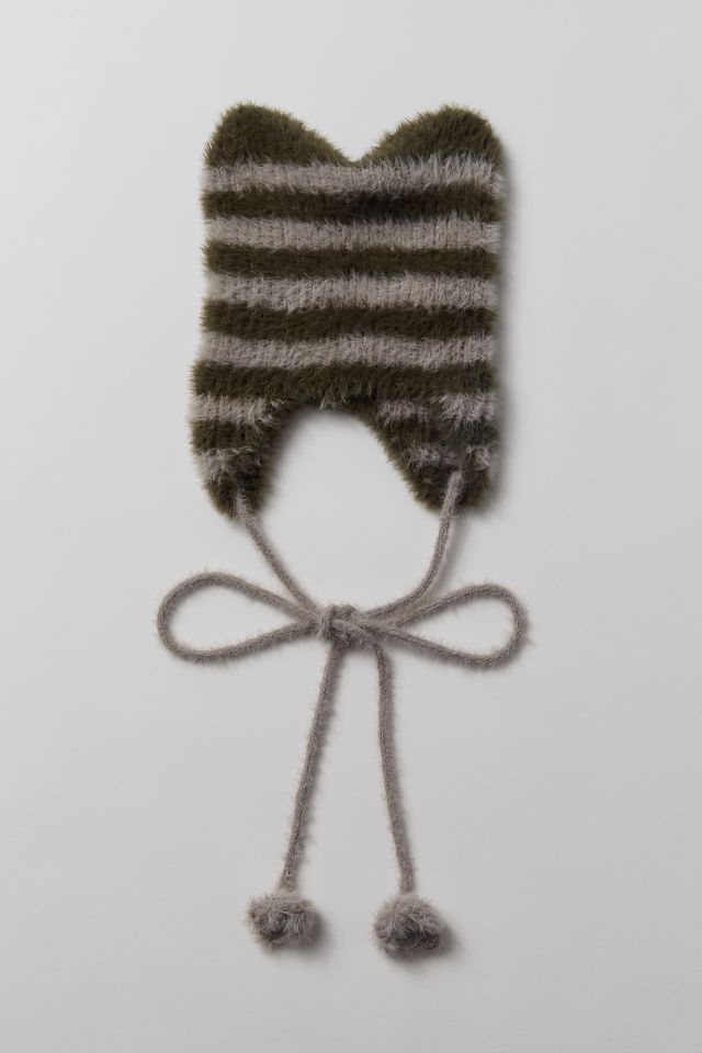 Tuque à rabats sur les oreilles à rayures et animaux #1