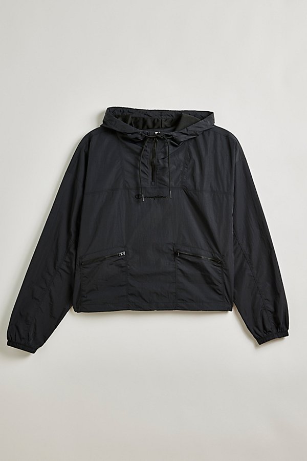 Shop Champion Uo Exclusive Hooded Anorak Jacket In Black At Urban Outfitters