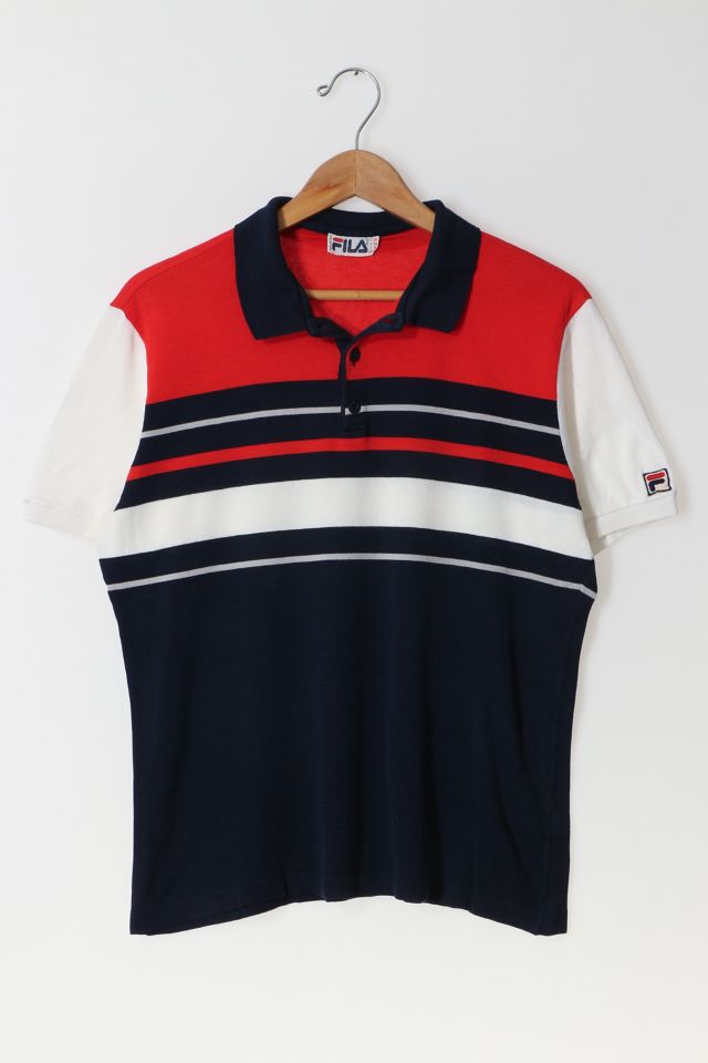 Vintage 1980s FILA Tennis Polo Made in Italy Urban Outfitters