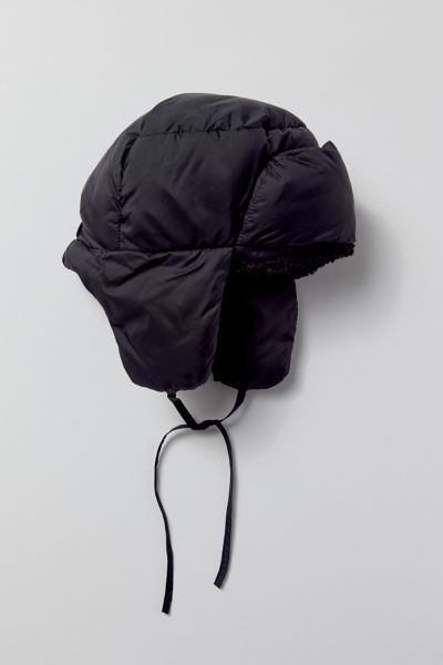 Urban Outfitters Puffer Trapper Hat In Black, Women's At