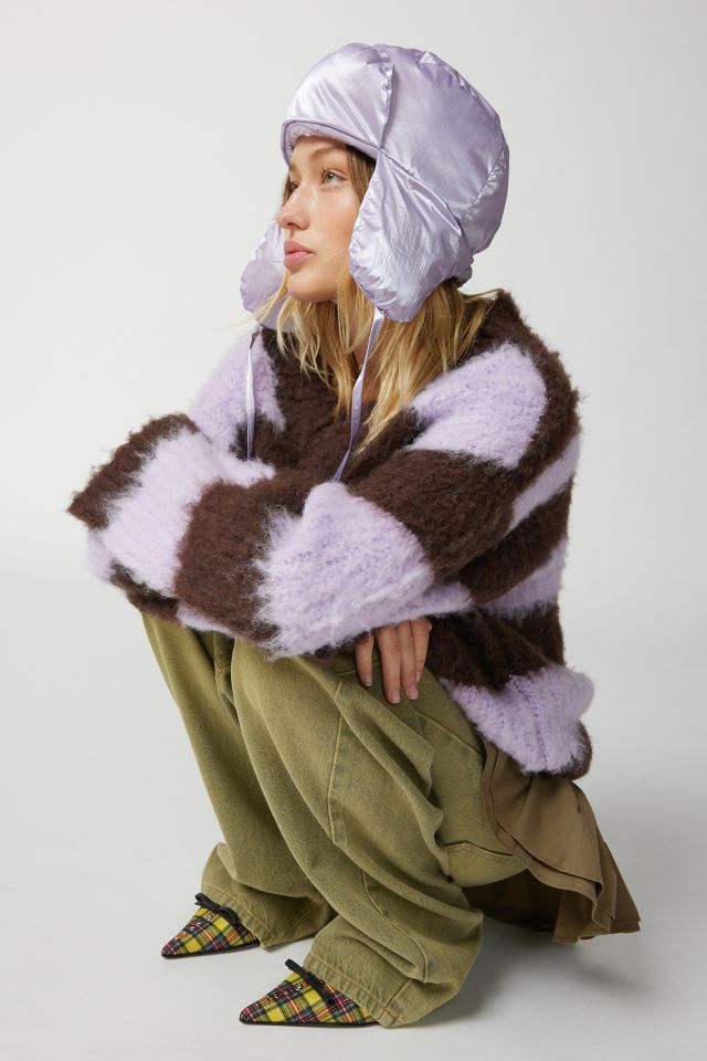 Mauve Faux Fur Hat Womens Faux Fur Hat Women's Trapper Hat Fur