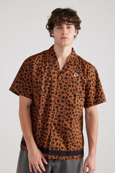 Shop Puma Downtown Kitten Short Sleeve Shirt Top In Brown, Men's At Urban Outfitters