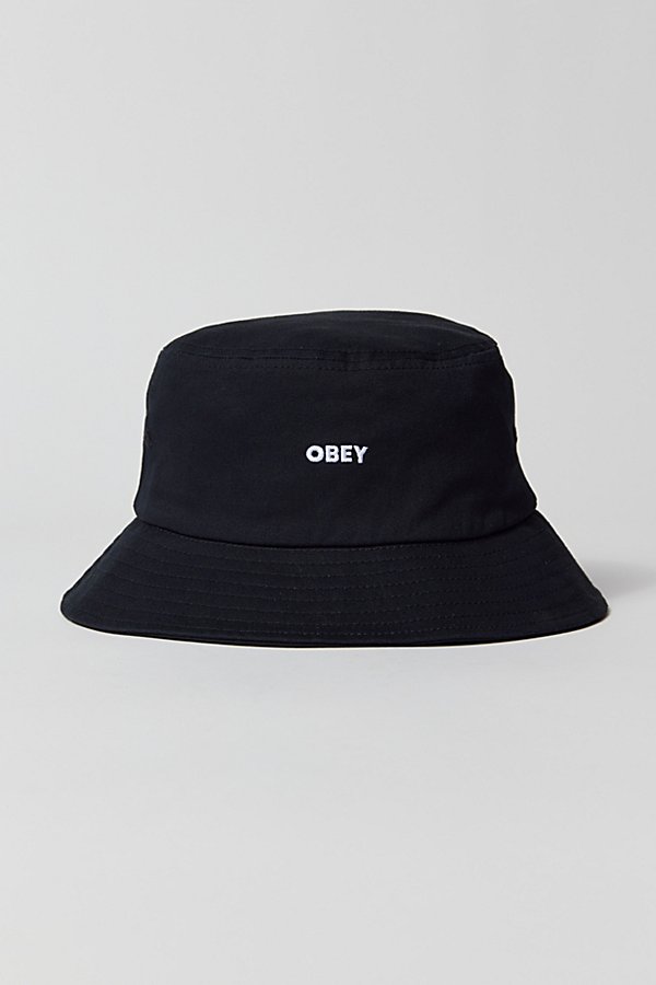 Obey Bold Twill Bucket Hat In Black, Men's At Urban Outfitters