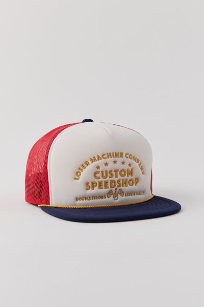 Shop Loser Machine Doubledown Trucker Hat In Red, Men's At Urban Outfitters