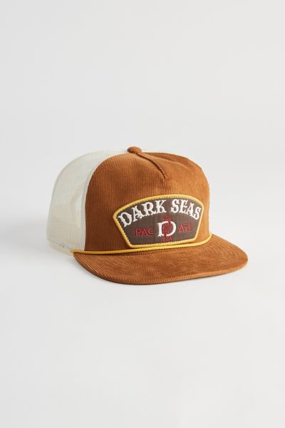 Dark Seas Lyon Corduroy Trucker Hat In Brown, Men's At Urban Outfitters