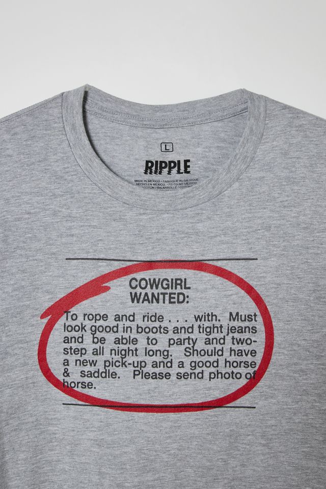 Cowgirl Wanted Ad Tee #1