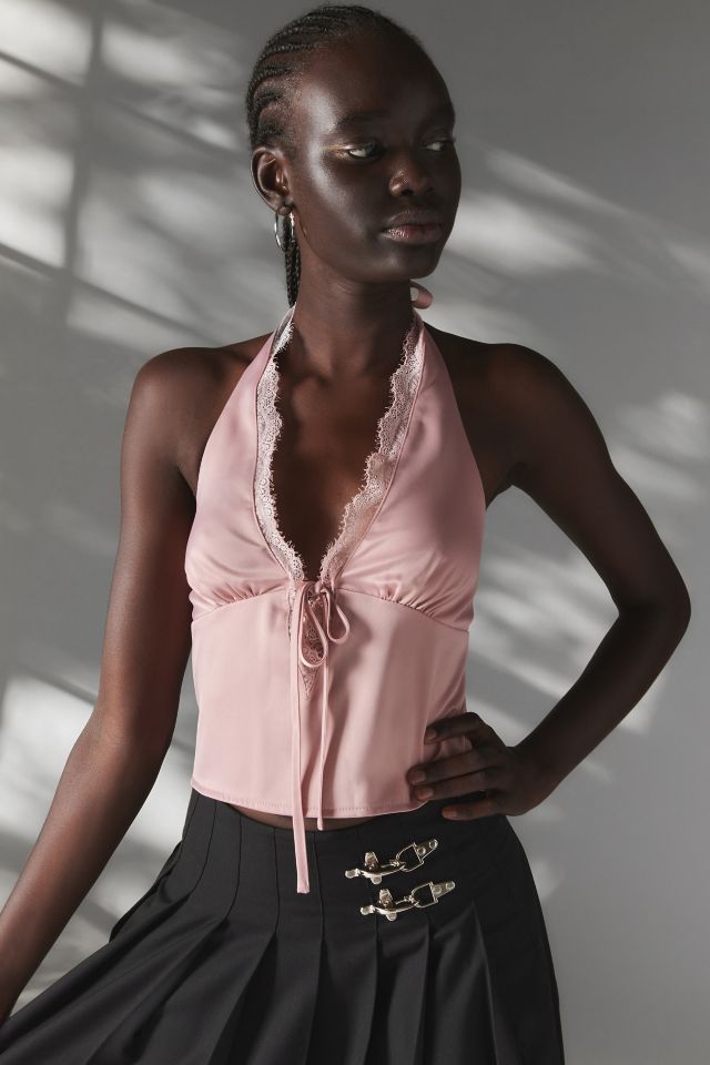 Motel Mutsuki Satin Halter Top