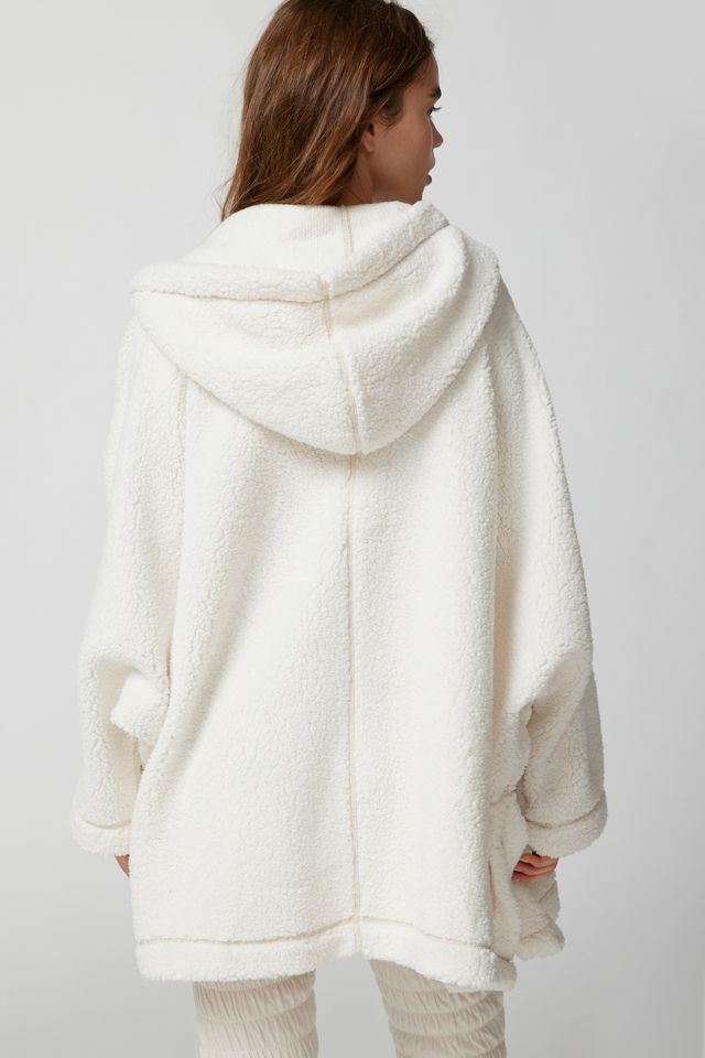 Out From Under Maliyah Fleece Hooded Poncho Jacket | Urban Outfitters