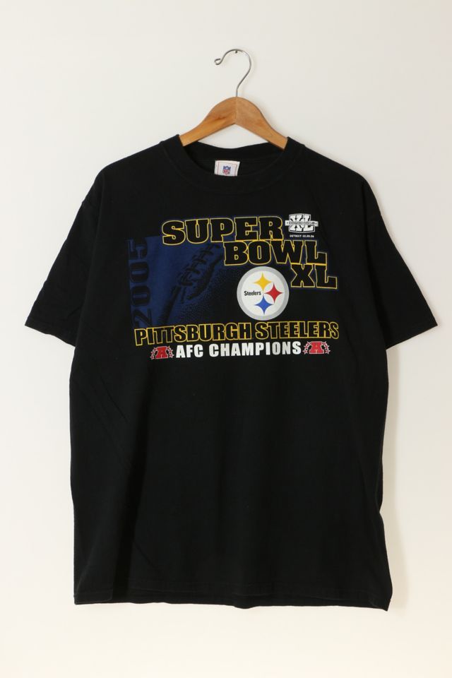 Vintage NFL Super Bowl 40 Pittsburgh Steelers AFC Champions T