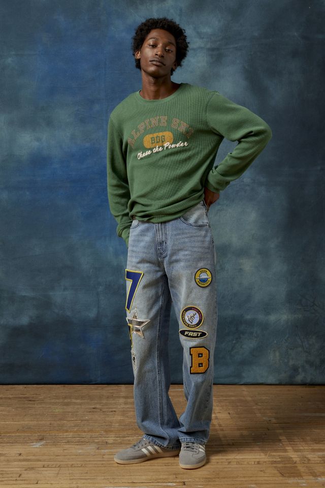 Jean ample de skate à plusieurs patchs BDG #3