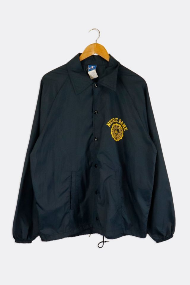 Vintage Champion Notre Dame Thin Collared Jacket | Urban Outfitters