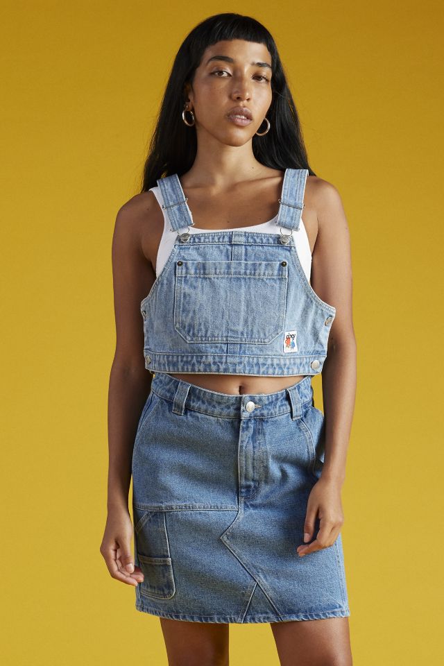 OBEY Denim Overall Cropped Top #1