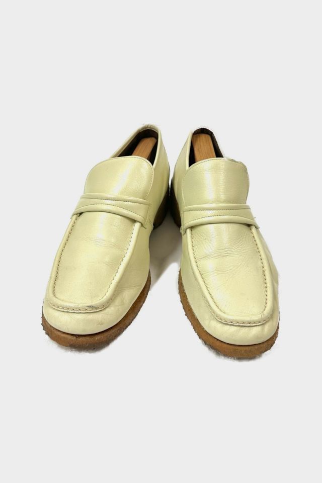 Vintage 1970’s Hanover Crepe Sole Leather Slip On Shoes | Urban Outfitters