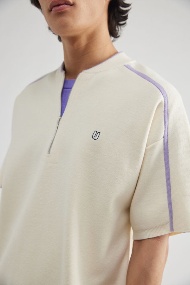 UO Cycle Quarter Zip Short Sleeve Sweatshirt | Urban Outfitters