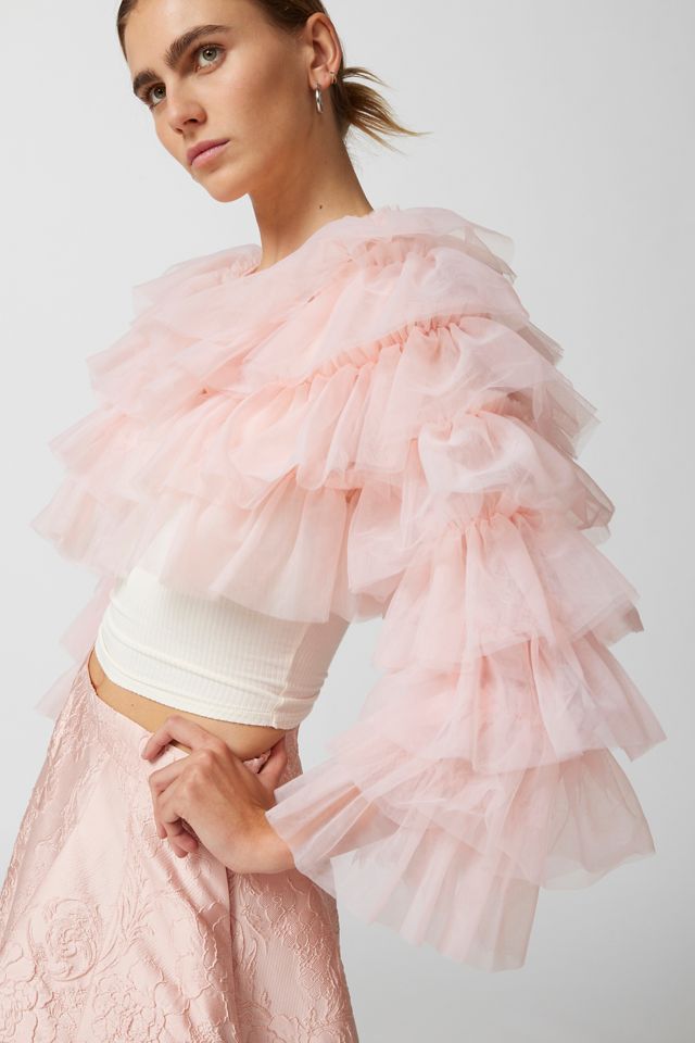 Frill Tiered Cropped Bolero Jacket | Urban Outfitters