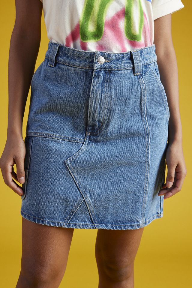 Mini Jupe Charpentier en Denim Reconstruit OBEY #1