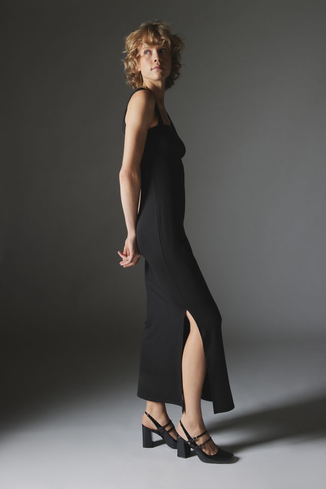 Silence + Noise Midi Slip Dress with Thigh Slit Shop