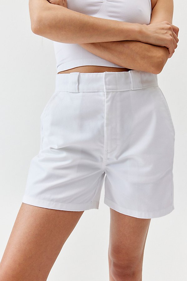 Dickies Phoenix Pleated Short In White, Women's At Urban Outfitters