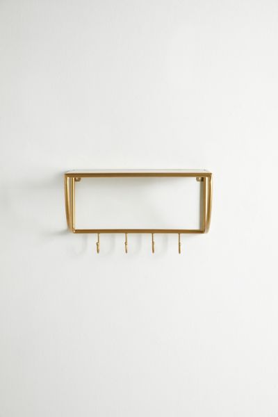 Shop Urban Outfitters Entryway Metal Wall Shelf In Gold At