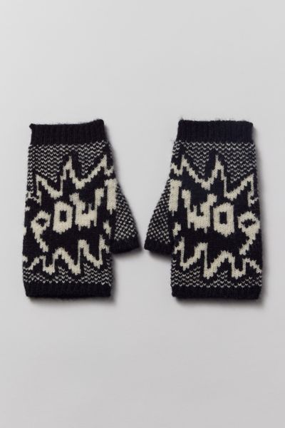 URBAN OUTFITTERS POW! FINGERLESS GLOVE IN BLACK/WHITE, WOMEN'S AT URBAN OUTFITTERS 