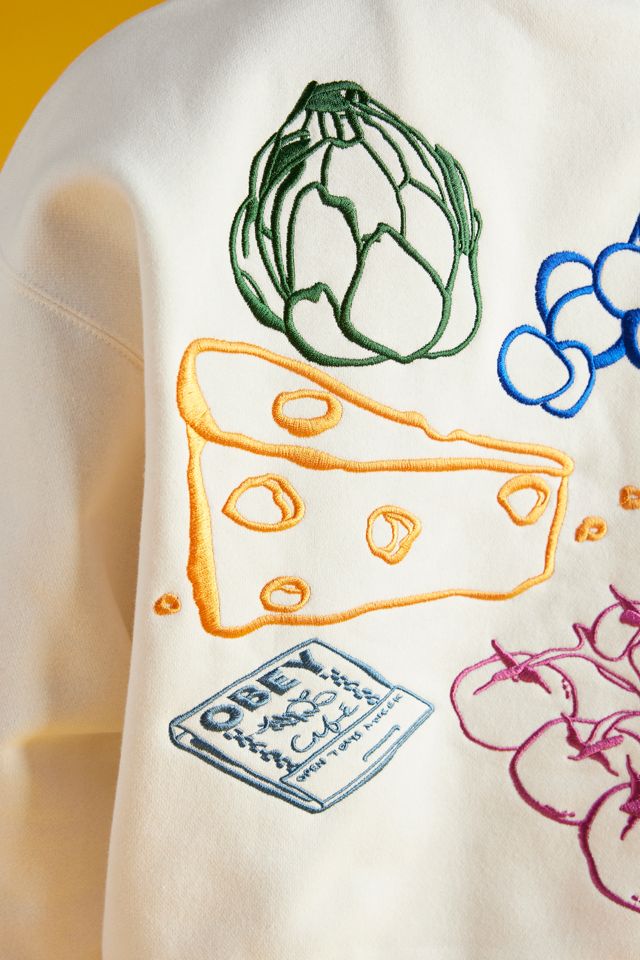 OBEY Farmers Market Embroidered Crew Neck Sweatshirt #3