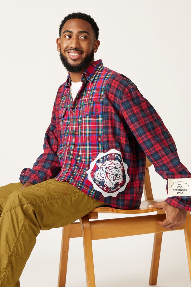 UO Summer Class ’22 Urban Renewal Remade Morehouse College Flannel Shirt #1