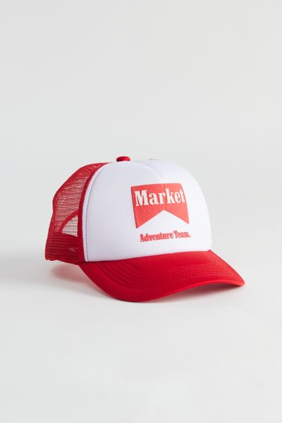Shop Market Adventure Team Trucker Hat In Red/white, Men's At Urban Outfitters
