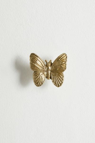 Urban Outfitters Butterfly Wall Hook In Gold At