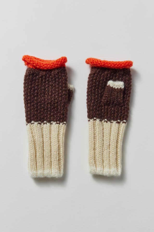 Colorblock Fingerless Glove #1