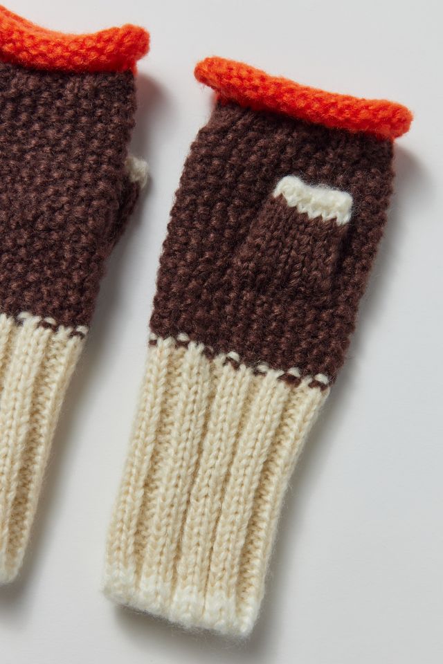 Colorblock Fingerless Glove #2