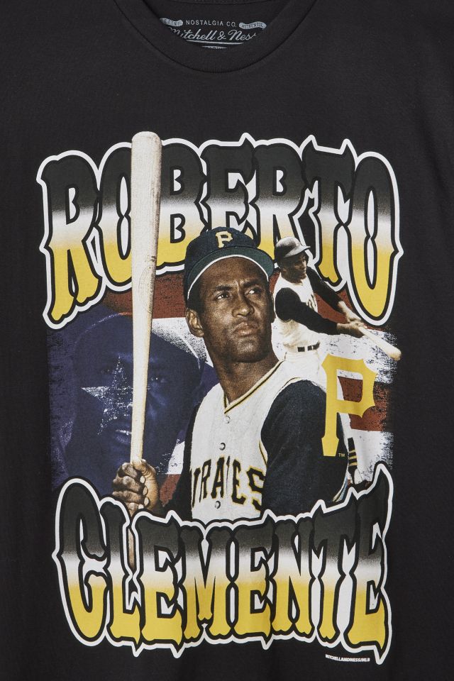 Mitchell & Ness Roberto Clemente Heritage Tee in Black, Men's at Urban Outfitters