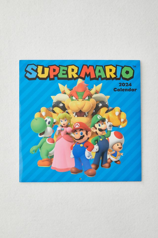 Super Mario Bros 2024 Wall Calendar Urban Outfitters Canada