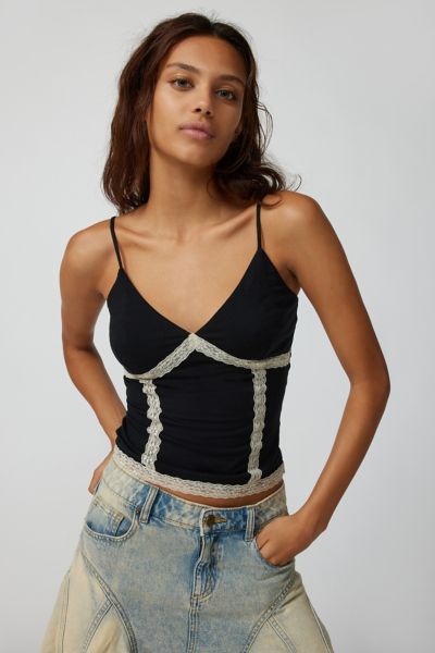 UO Marisol Lace Vest Top | Urban Outfitters New Zealand Official Site