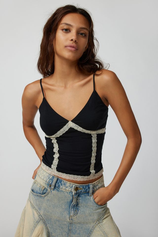 Modest Lace Trimmed Layering Tank Top  Modest Tank Top – The Main Street  Exchange