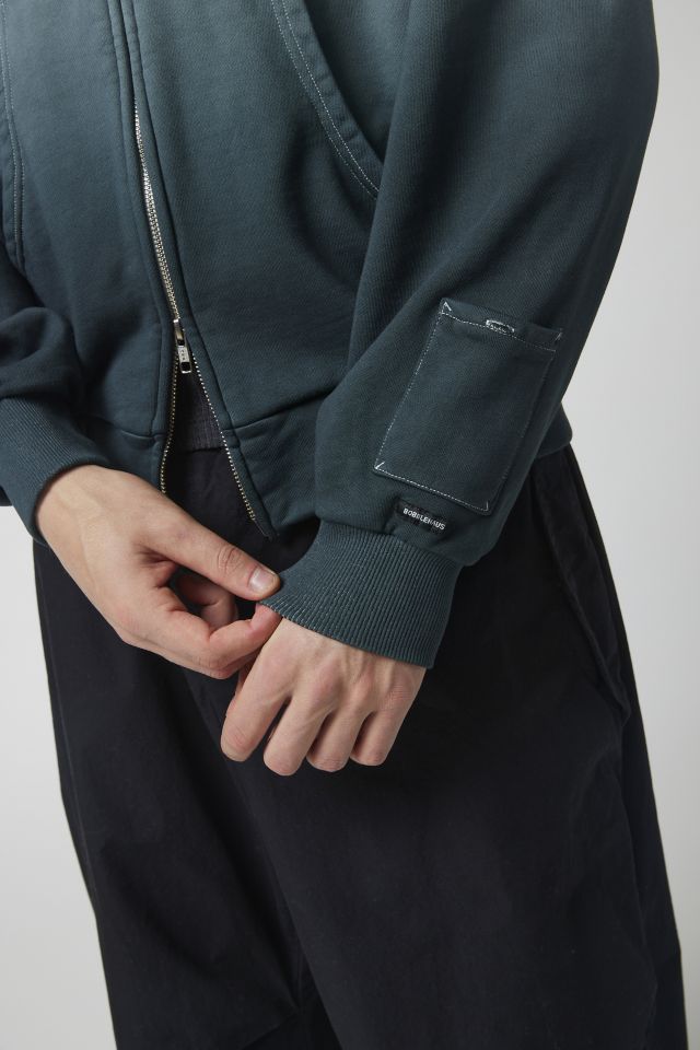 BOBBLEHAUS UO Exclusive Recycled Cotton Ombre Full Zip Hoodie Sweatshirt #4