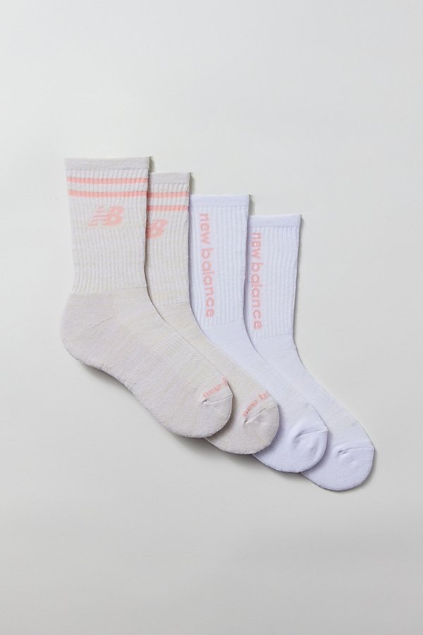 New Balance Crew Sock 2-pack, Women's At Urban Outfitters In White