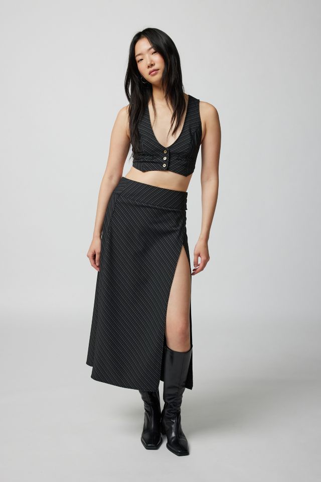 UO Morrison Pinstripe Top & Midi Skirt Set #2