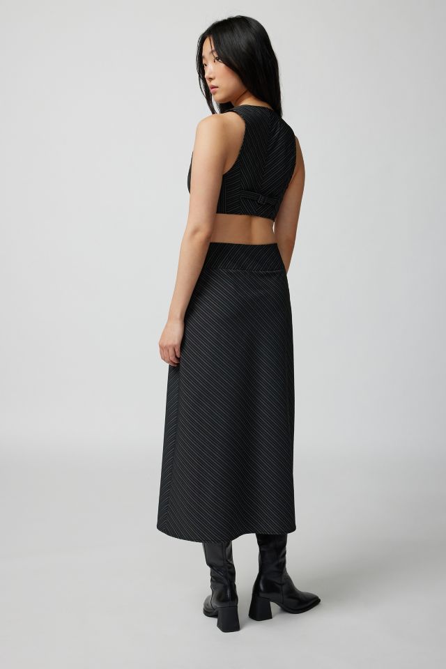 UO Morrison Pinstripe Top & Midi Skirt Set #4