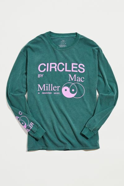 Urban Outfitters Mac Miller Circles Long Sleeve Tee In Green, Men's At