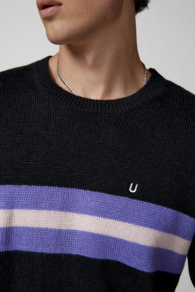 UO Shimmer Stripe Crew Neck Pullover Sweater #4