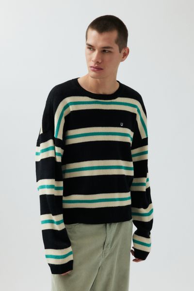 UO Shimmer Stripe Crew Neck Sweater