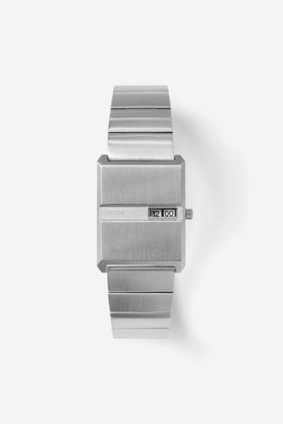 Breda Pulse Stainless Steel Metal Bracelet Quartz Watch In Silver, Men's At Urban Outfitters In Silver