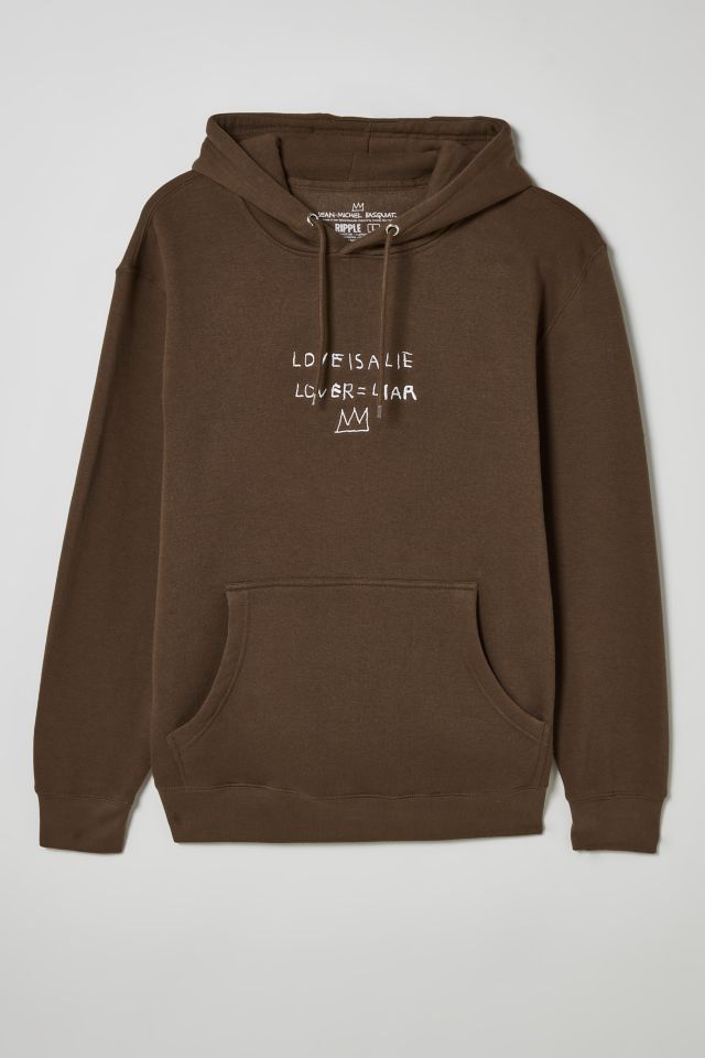 Basquiat Love Is A Lie Embroidered Hoodie Sweatshirt