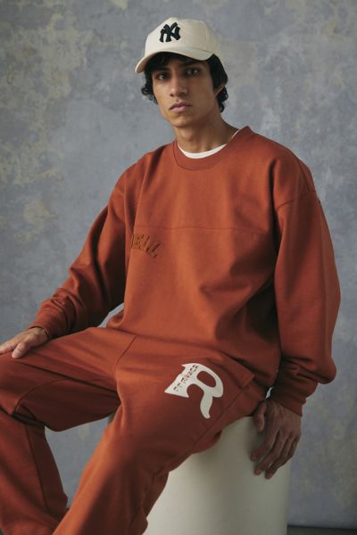 Russell Athletic Uo Exclusive Hillman Crew Neck Sweatshirt In Red, Men's At Urban Outfitters