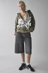 UO Bleached Star Zip-Up Hoodie Sweatshirt