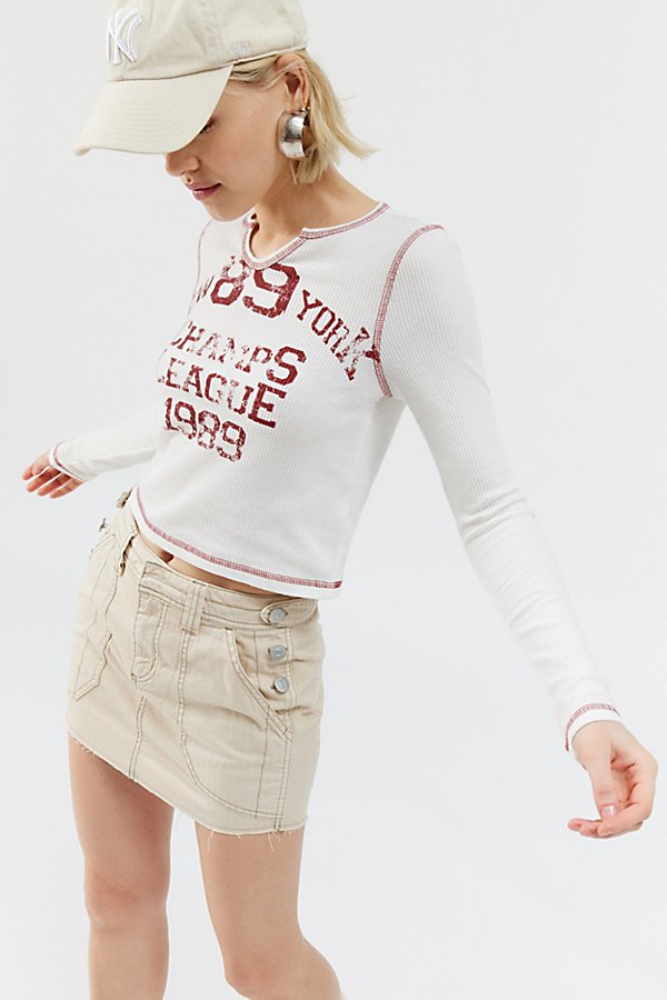 Bdg Aiden Utility Micro Mini Skirt In Ivory, Women's At Urban Outfitters
