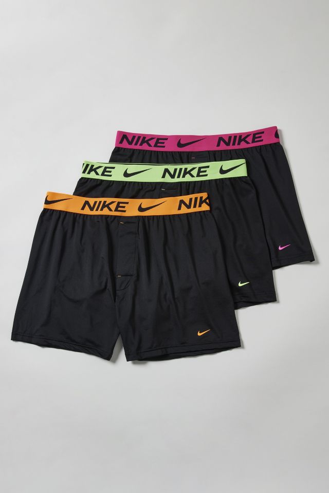 Nike 3 Pack Essential Micro long boxer briefs in black