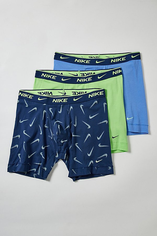 Nike Everyday Cotton Stretch Boxer Brief 3-pack, Men's At Urban Outfitters In Multicolor